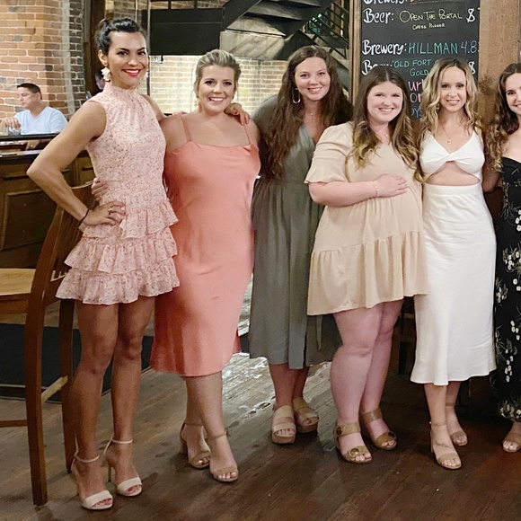 Printed Smocked Mock Neck Tiered Ruffle Dress - Picture 11 of 11